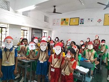 Santa Mask Making (Class 3) 2024-25